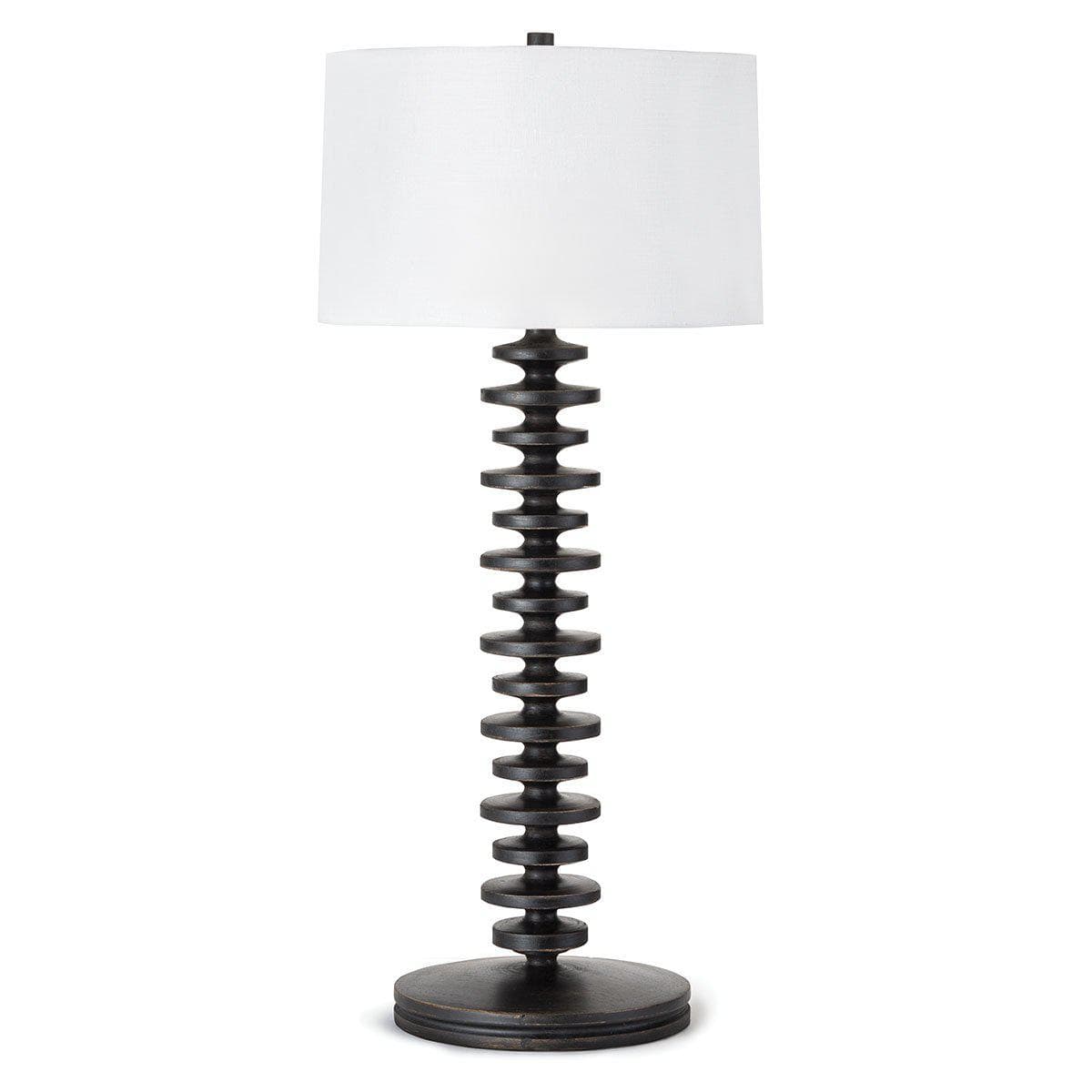 Fishbone Buffet Table Lamp Ebony | Bone & Brass