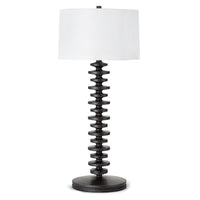 Fishbone Buffet Table Lamp Ebony | Bone & Brass