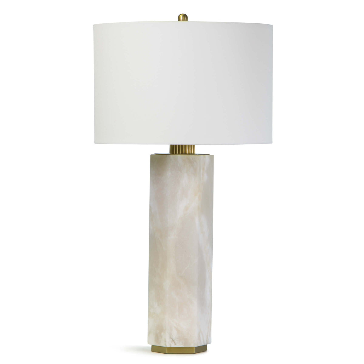 Gear Alabaster Table Lamp | Bone & Brass