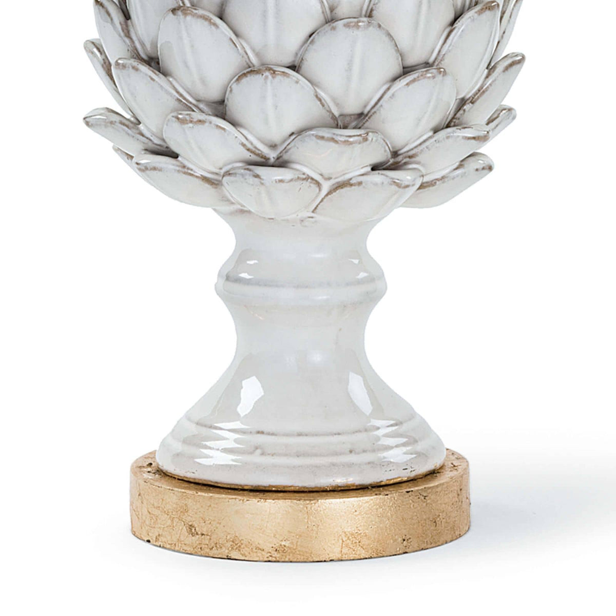 Leafy Artichoke Ceramic Table Lamp Off White - Lamp Shade Detail | Bone & Brass