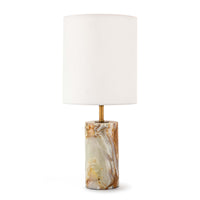 Jade Brass Mini Cylinder Lamp | Bone & Brass