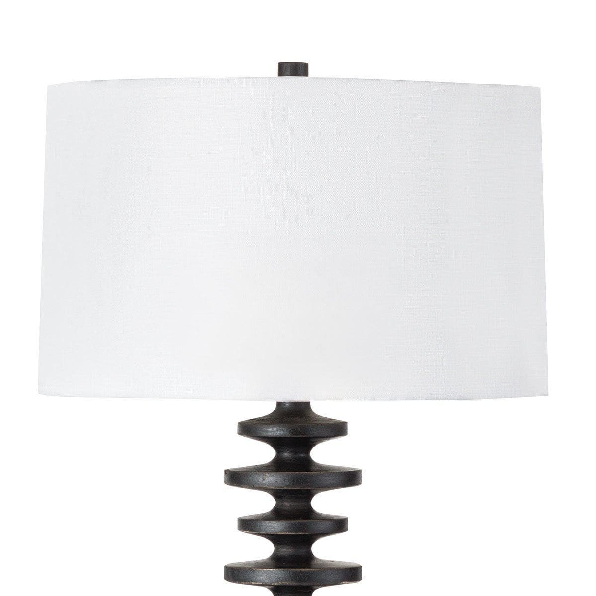 Fishbone Buffet Table Lamp Ebony - Lamp Detail | Bone & Brass