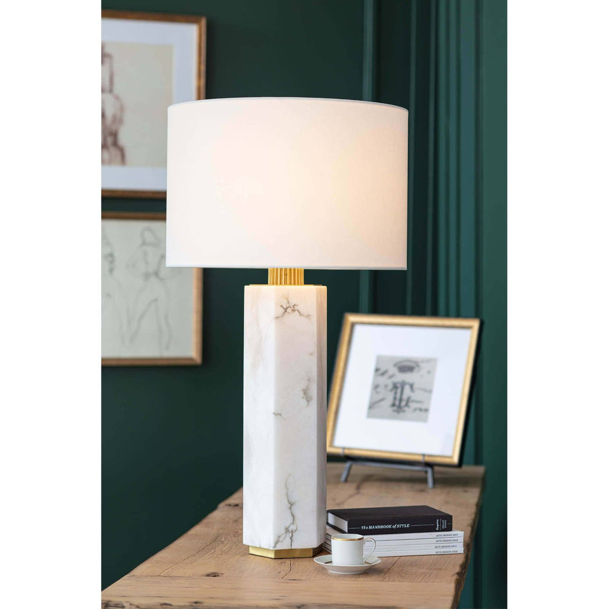 Gear Alabaster Table Lamp - Lamp Detail | Bone & Brass
