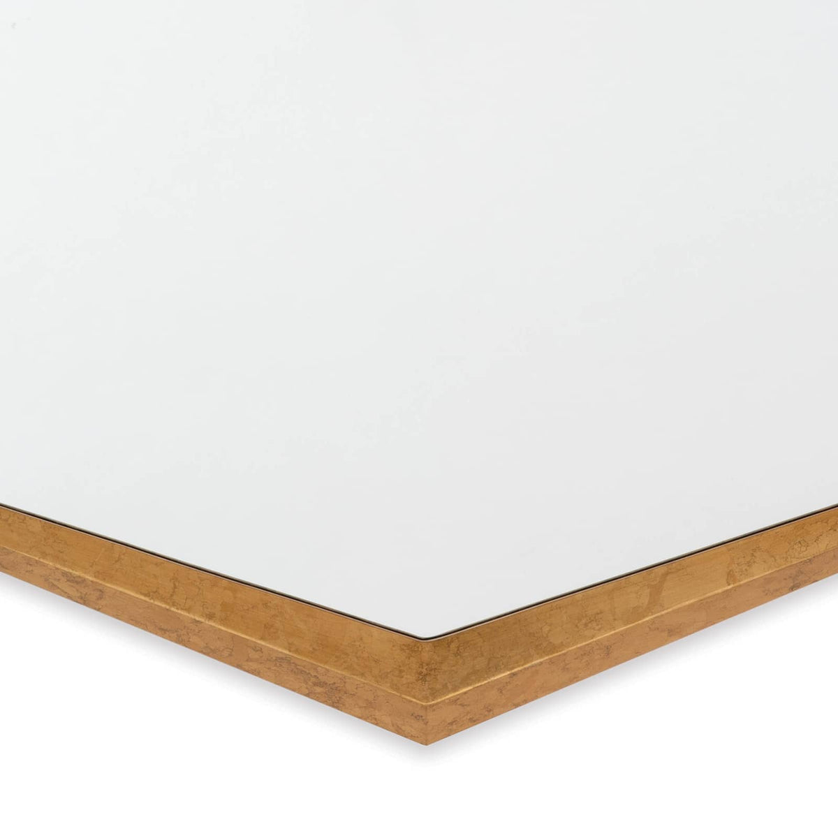 Hadley Gold Leaf Octagon Mirror - Mirror Side View | Bone & Brass