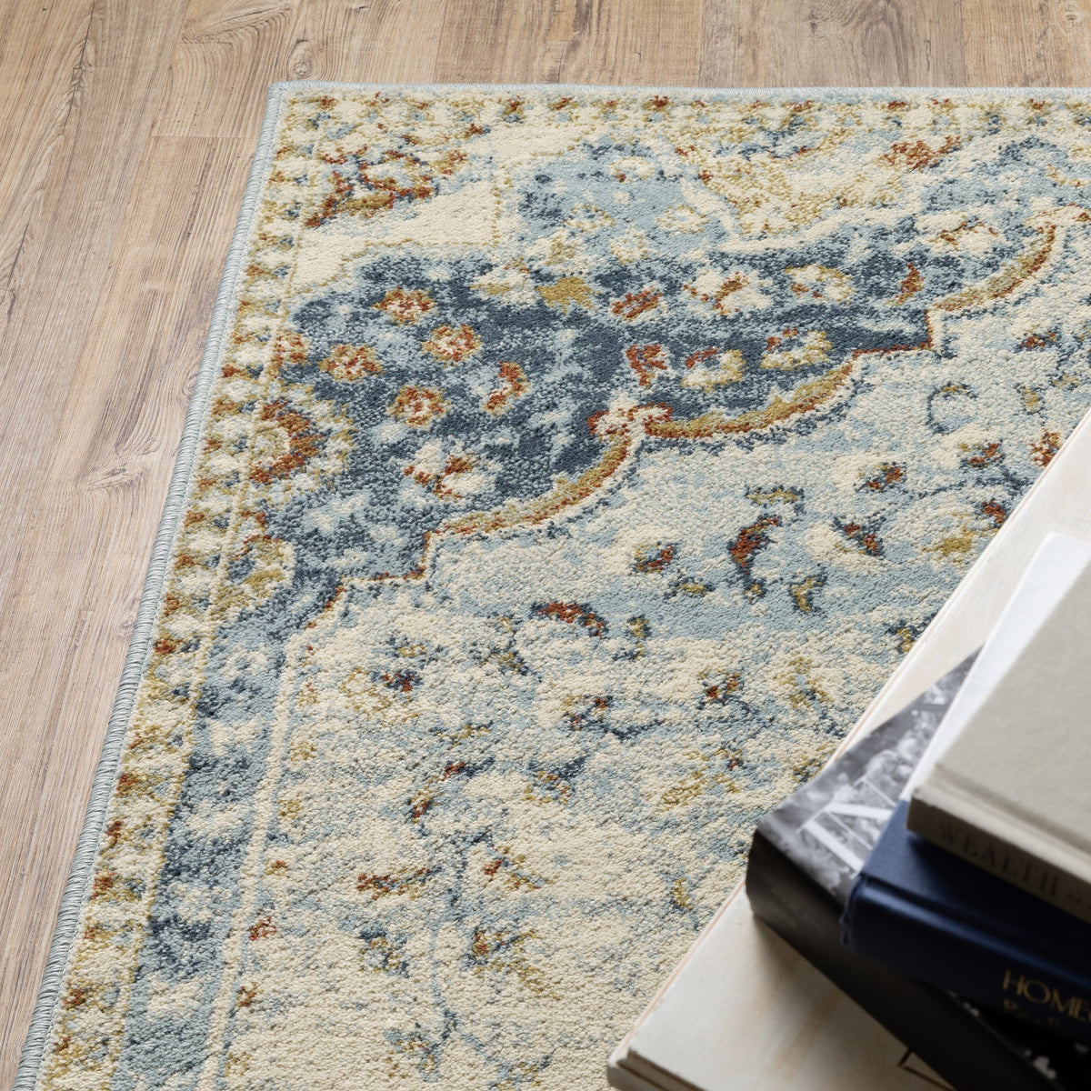 Branson Blue Multi-Colored Traditional Rug