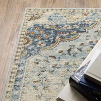 Branson Blue Multi-Colored Traditional Rug