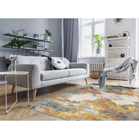 Caravan Indigo & Yellow Contemporary Rug