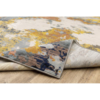 Caravan Indigo & Yellow Contemporary Rug