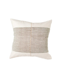 Decorative pillow with striped pattern on a white background
