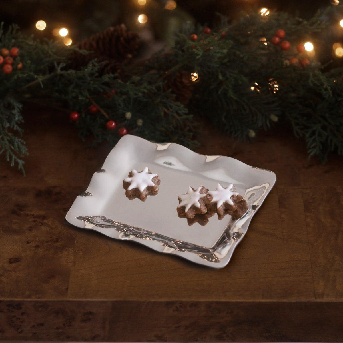 Giftables Vento Rectangular Tray - Tray Top View | Bone & Brass