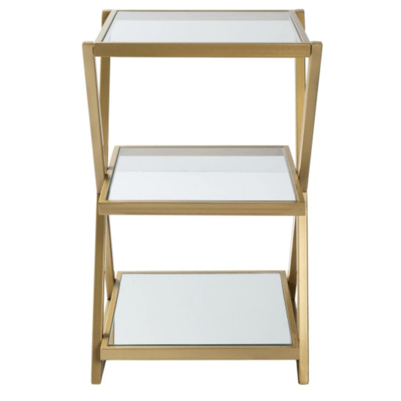 Aliya Gold & Glass Accent Table