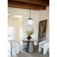 Shayne Oak & White Marble Dining Table