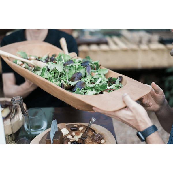 Large Natural Wooden Dough Bowl