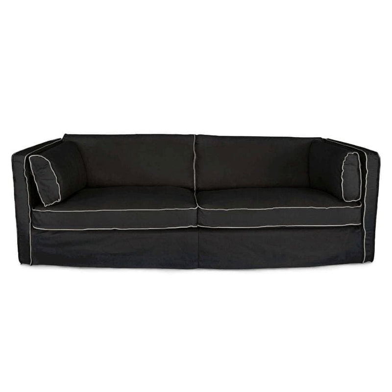 Gypsy Modern Black Leather Sofa