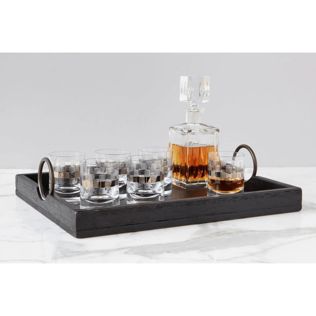 Barcelona Black Rectangle Tray