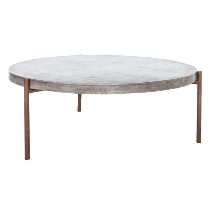 Mendez Round Concrete Outdoor Coffee Table