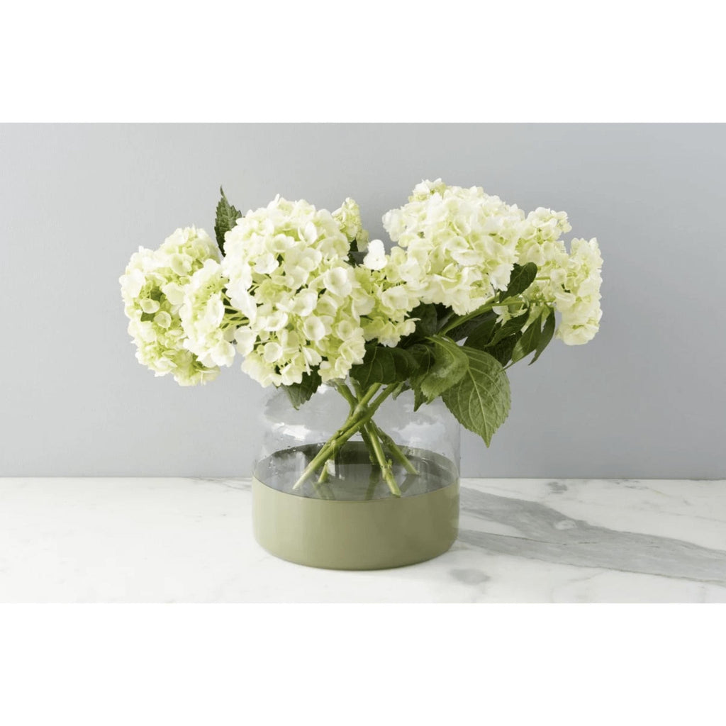 Sage Colorblock Flower Vase