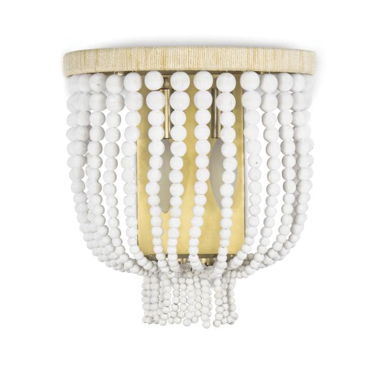 Milos White Beaded Sconce