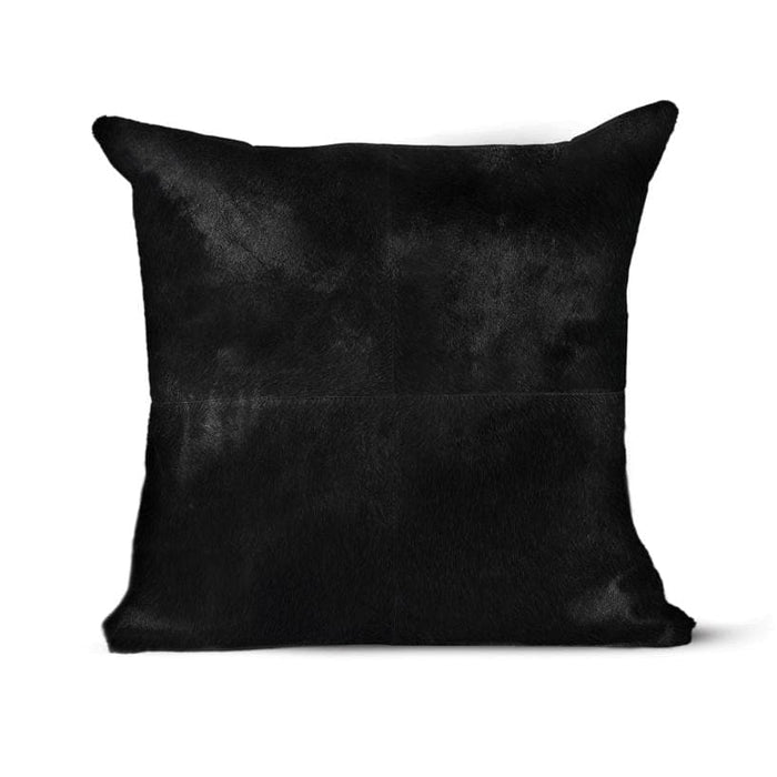 Morgan Hair on Hide Square Pillow Black