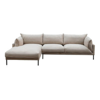 Jamara Sandy Beige Left Arm Sectional Sofa