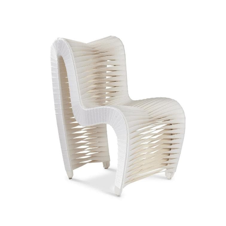 Off-White Seat Belt Dining Chair