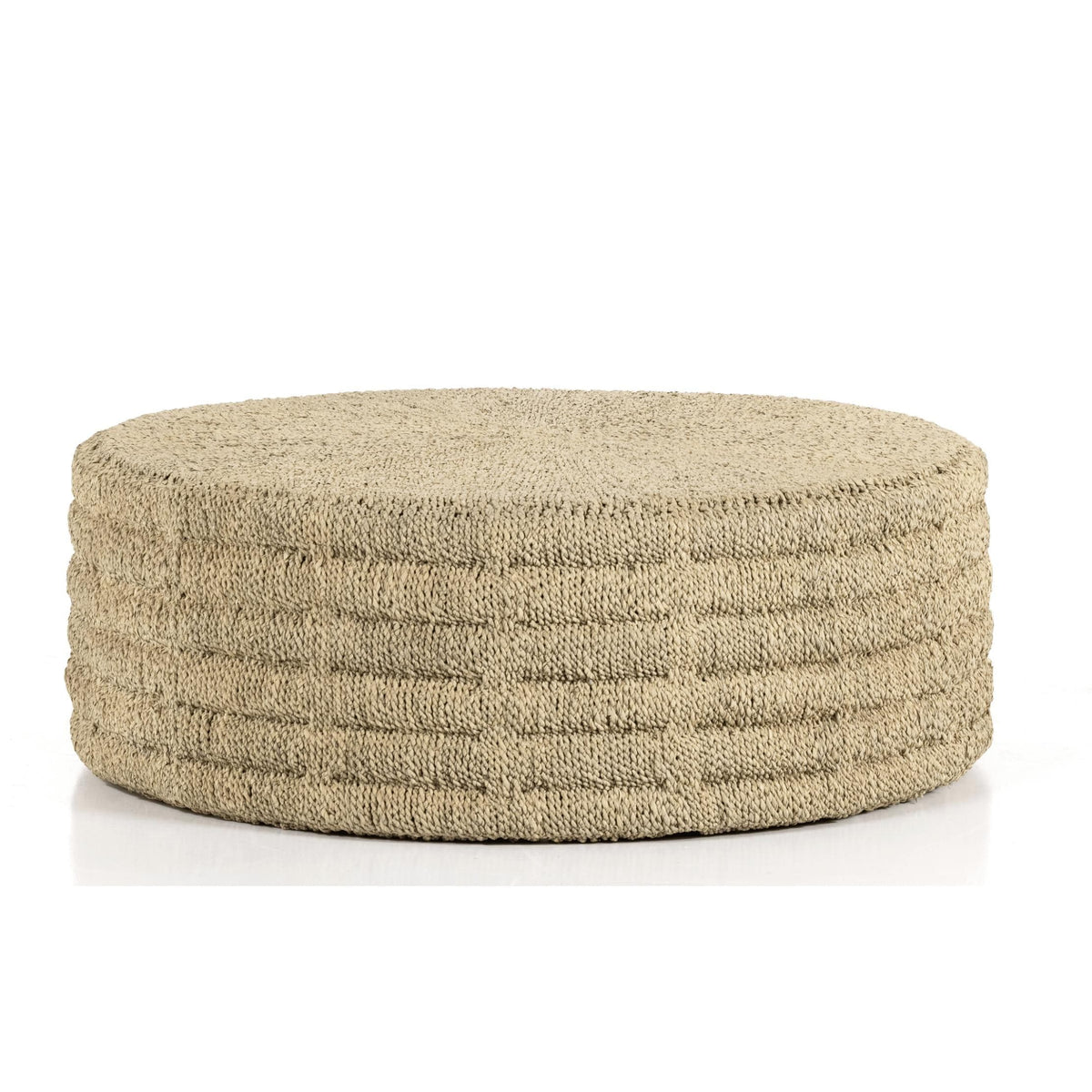 Omara Braided Textured Drum Coffee Table