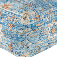 Devonshire Sky Blue Square Pouf