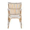 Ella Rattan & White Dining Arm Chair, Set of 2