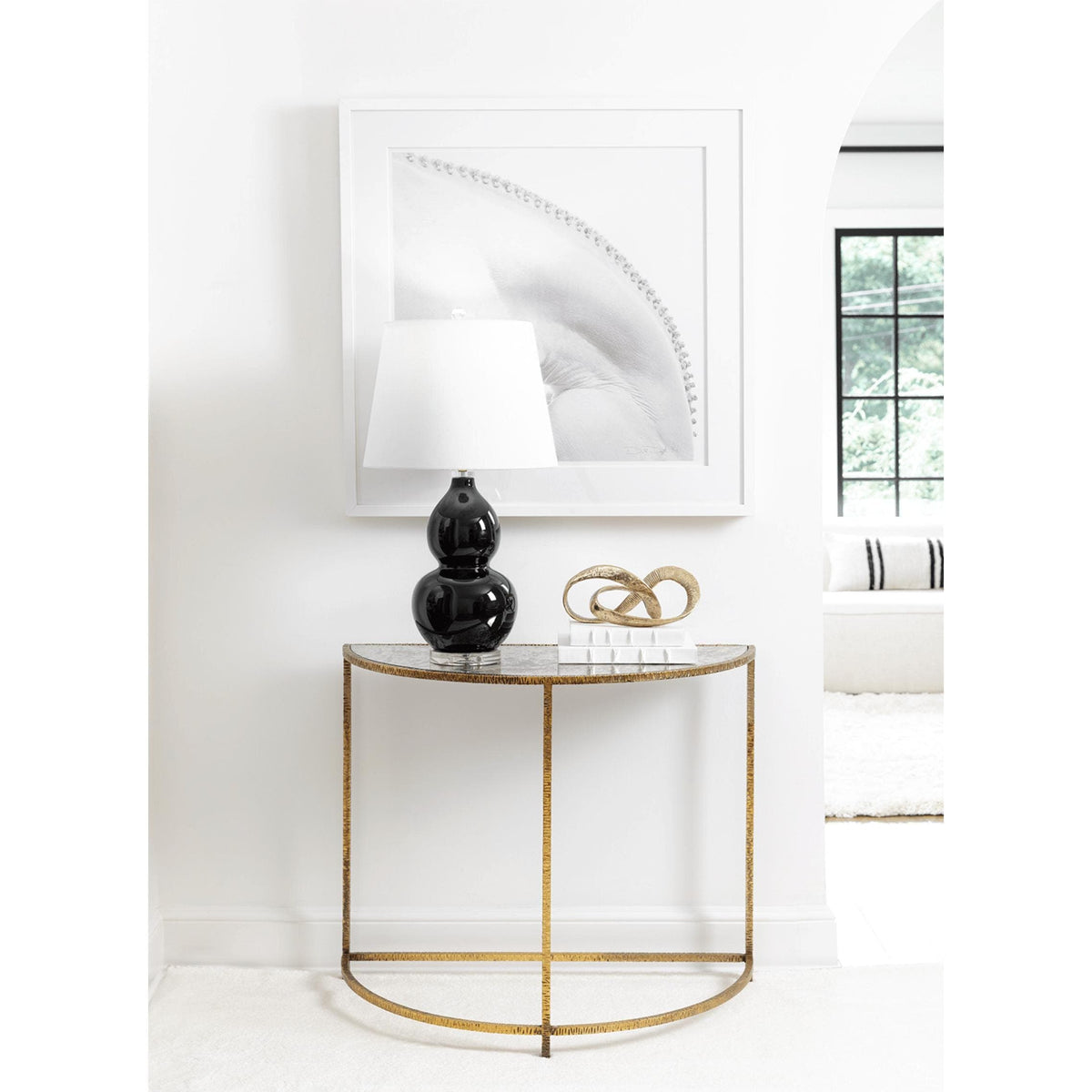 Anastasia Demilune Gold Table