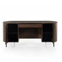 Lorah Dark Brown Executive Desk