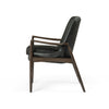 Brogan Charcoal Leather Dining Arm Chair