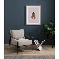 Kaitlynn Grey Twill & Iron Arm Chair