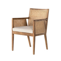 Arrington Natural Cane Dining Arm Chair