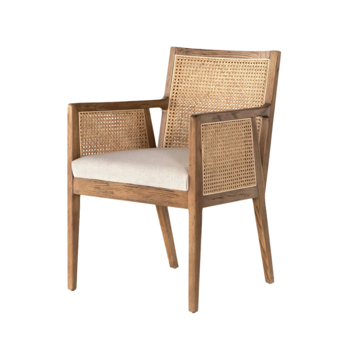 Arrington Natural Cane Dining Arm Chair