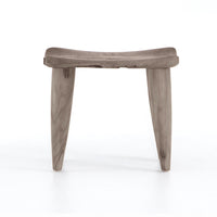 Zoe Weathered Grey Teak Outdoor Stool