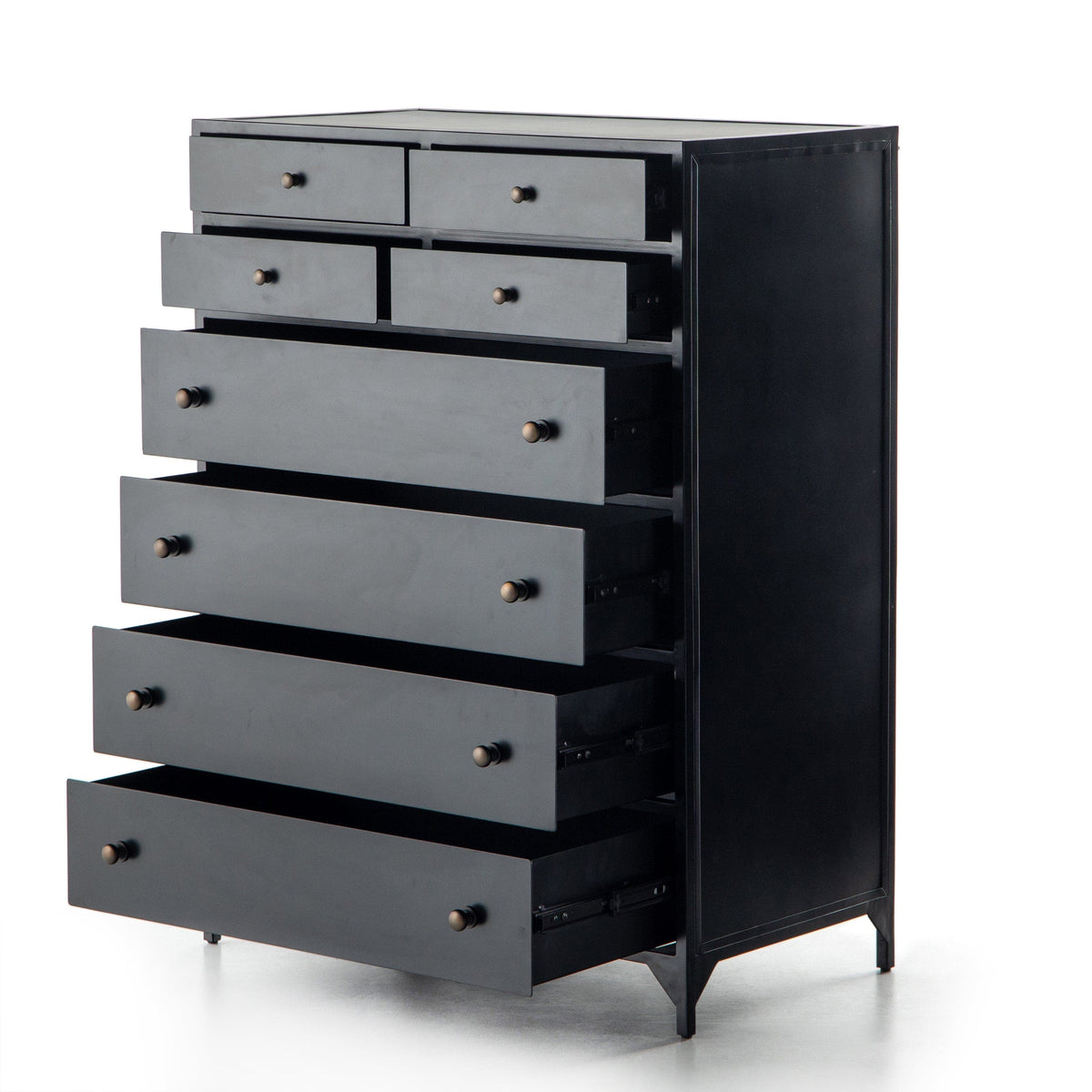 Bennett Black 8 Drawer Tall Dresser