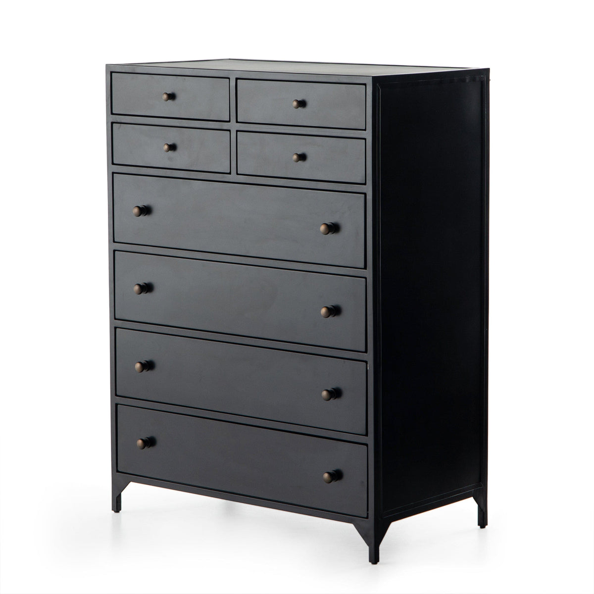 Bennett Black 8 Drawer Tall Dresser