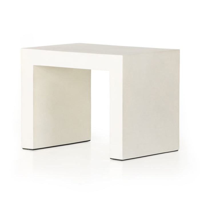 Oneil White Concrete End Table