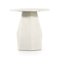 Braxton White Concrete End Table