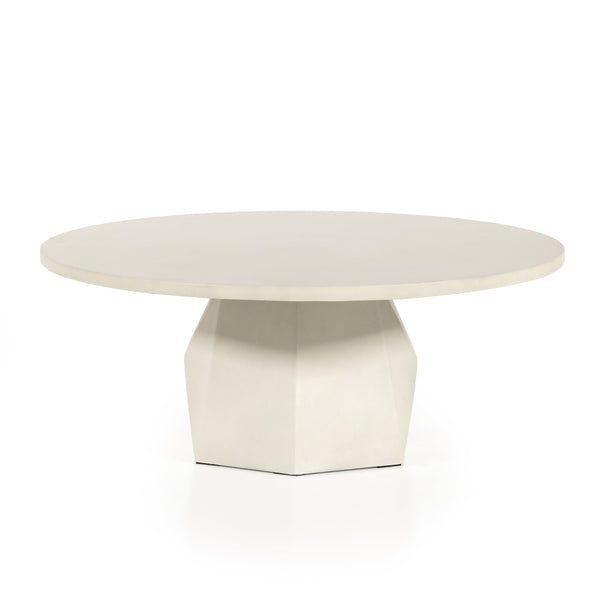 Braxton White Concrete Coffee Table