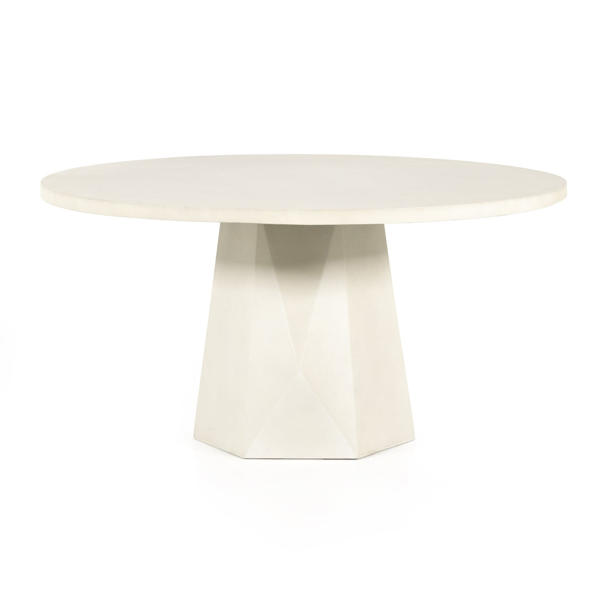 Braxton White Concrete Dining Table