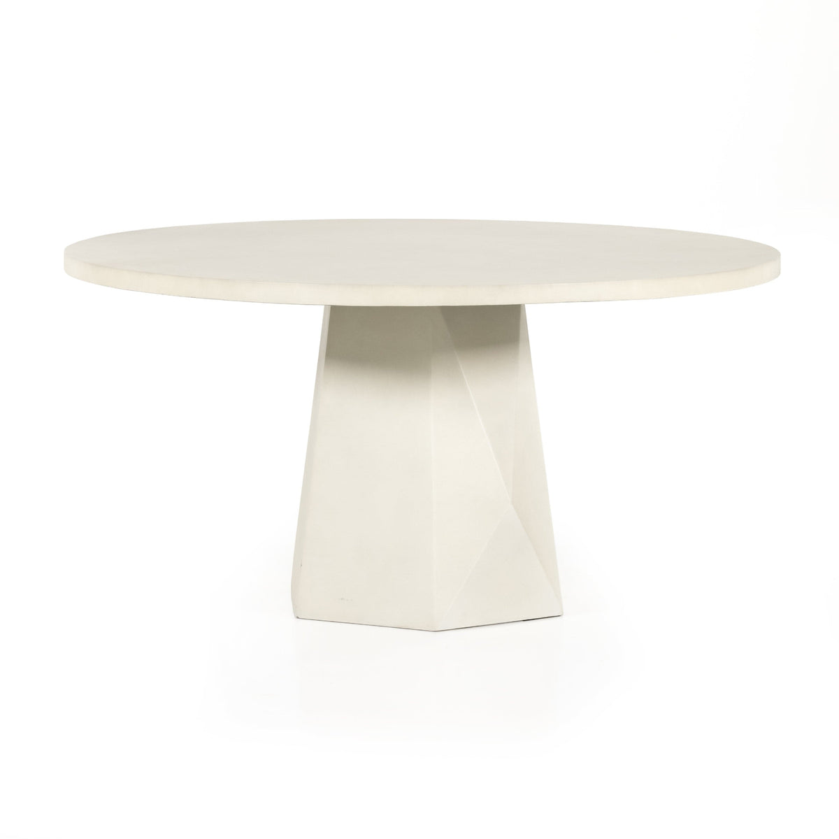 Braxton White Concrete Dining Table