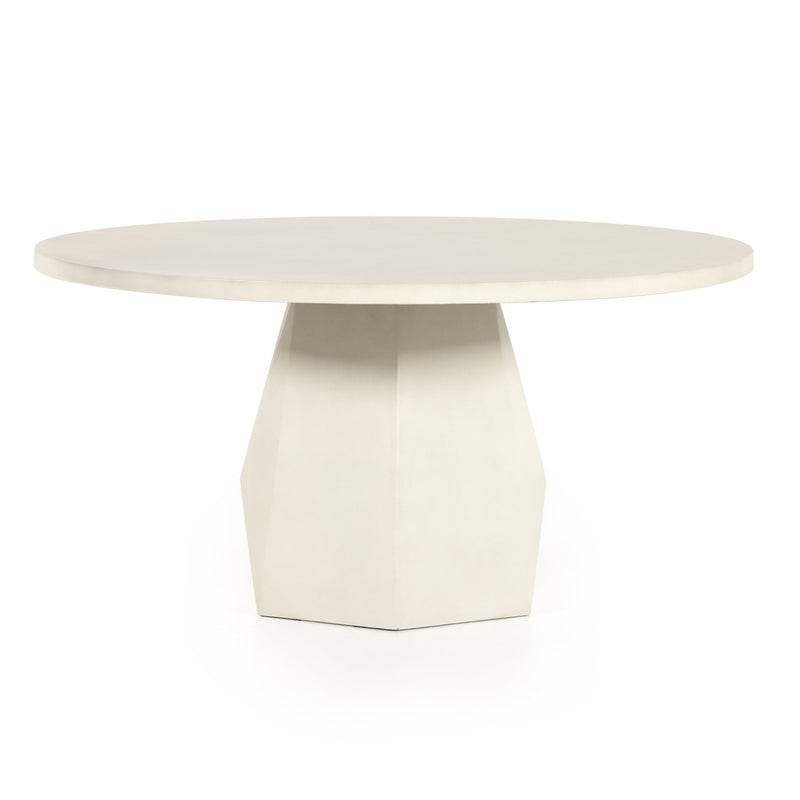 Braxton White Concrete Dining Table