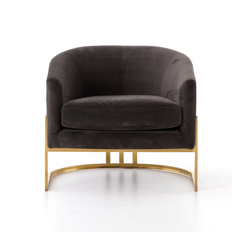 Clive Charcoal Velvet Chair