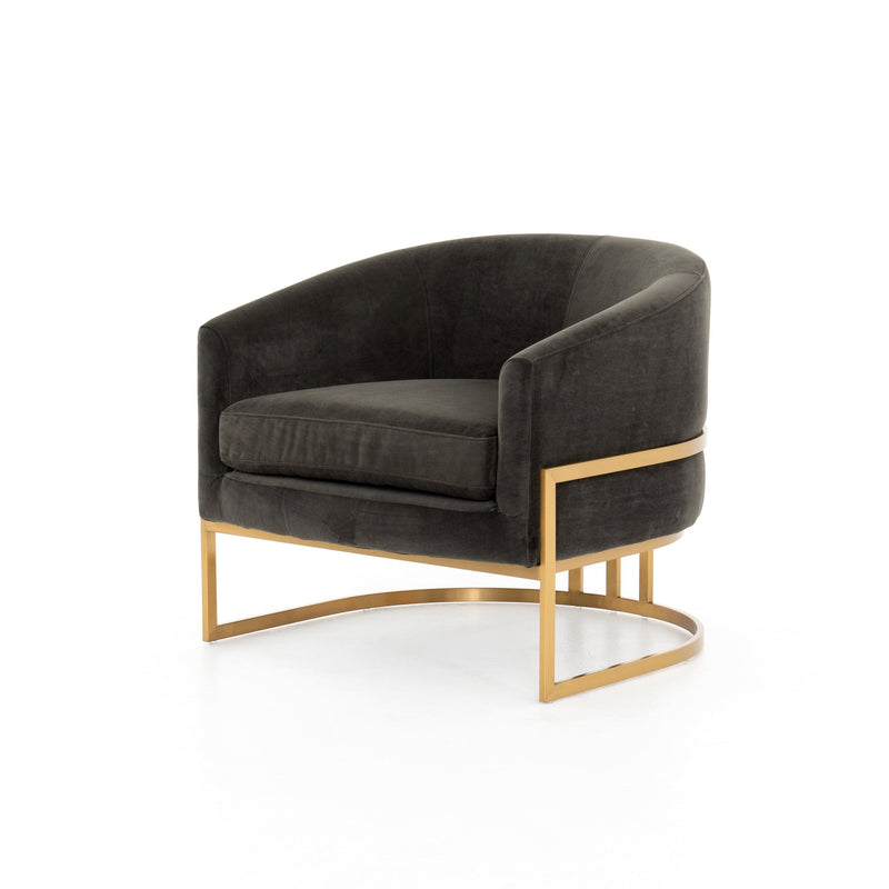 Clive Charcoal Velvet Chair