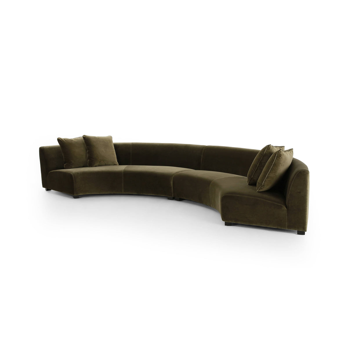 Lendry Olive Curved Sectional