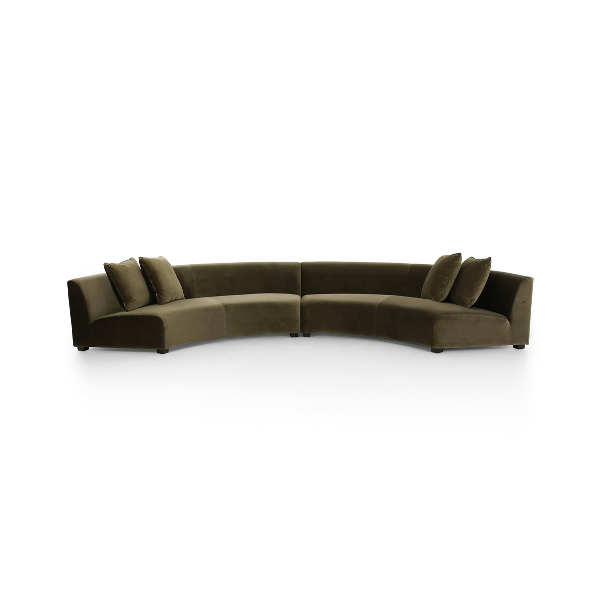 Lendry Olive Curved Sectional