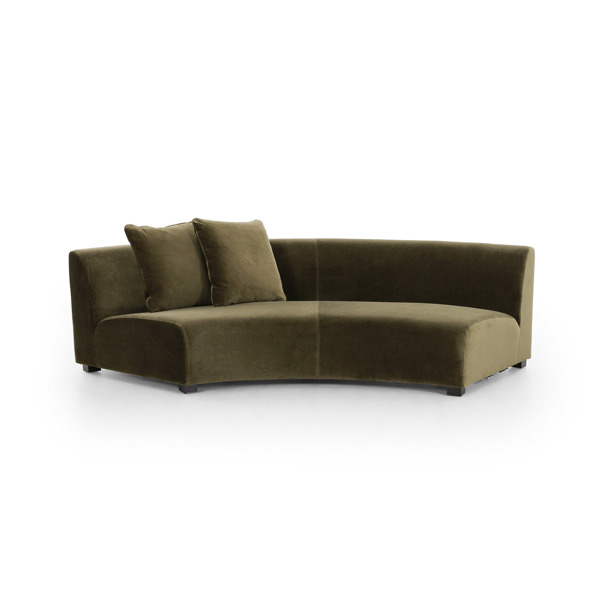 Lendry Olive Curved Sectional