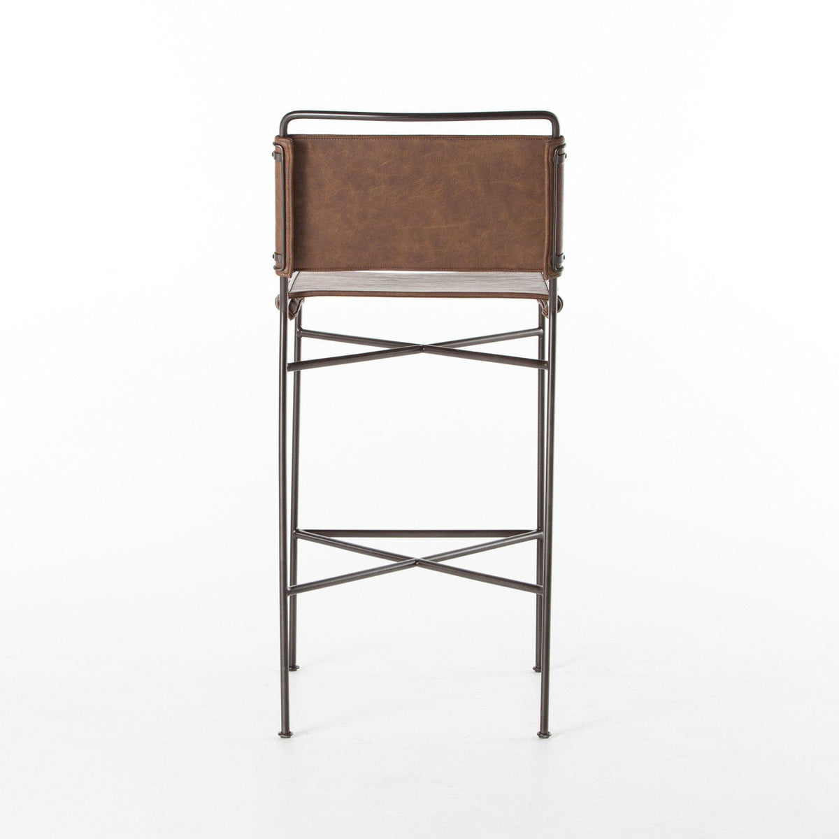 Weston Distressed Brown Bar Stool