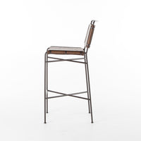 Weston Distressed Brown Bar Stool